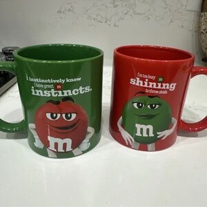 M&M'S Green and Red Character Mugs